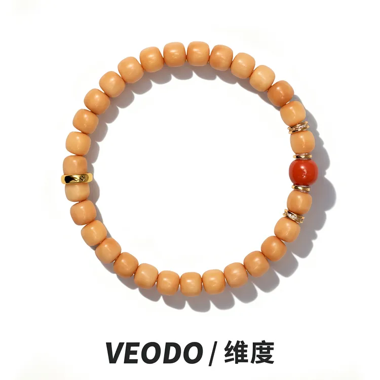 VEODO【龙吟】龙脊菩提原生态单圈精工老型手串无钥匙孔川料南红商品图