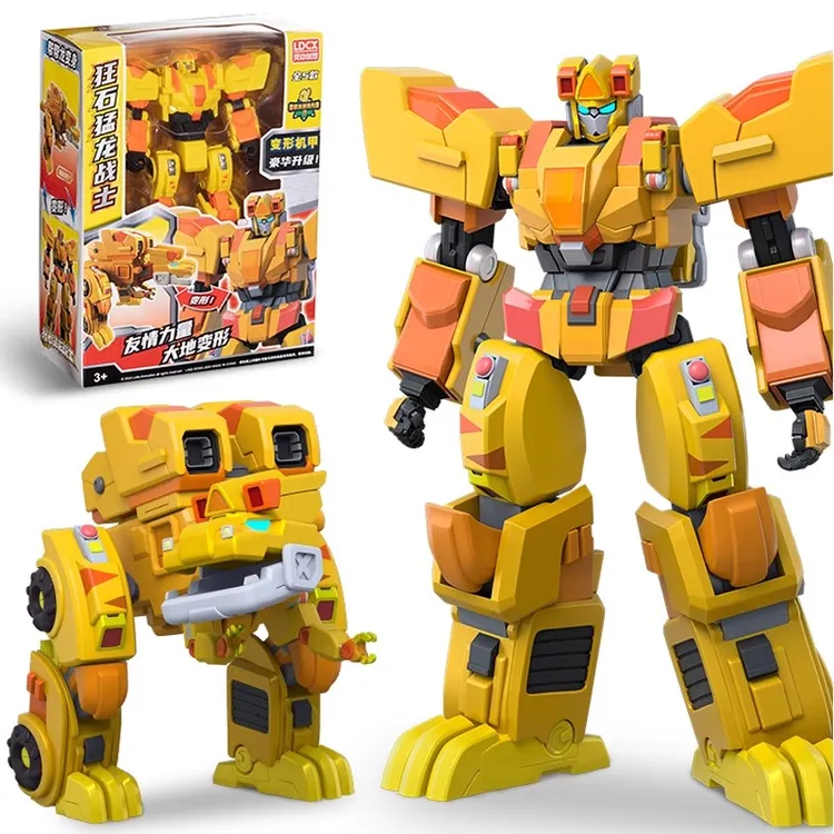 灵动创想帮帮龙探险先锋2异特龙洛奇变形狂石猛龙战士男孩玩具新