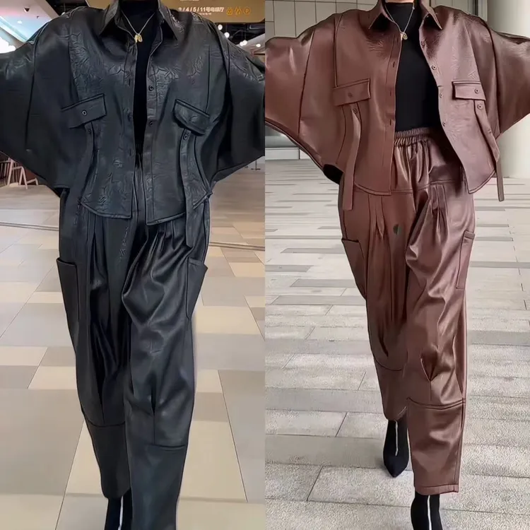 加绒中国风休闲风街头风时尚套装1457