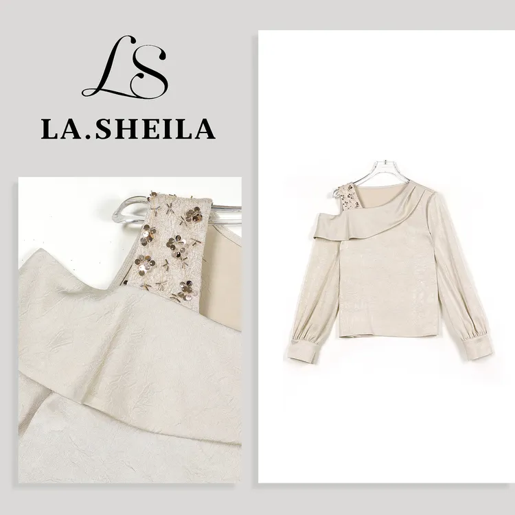 LA.Sheila重工浮雕花露肩上衣253-SY/0731-1307072