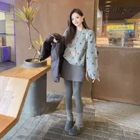 【晓溪服饰】韩版休闲针织百搭波点宽松女慵懒风毛针织衫6622