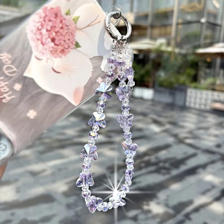 手工短款高档手机绳时尚挂件钥匙扣手机链百搭女款手腕潮流通用款