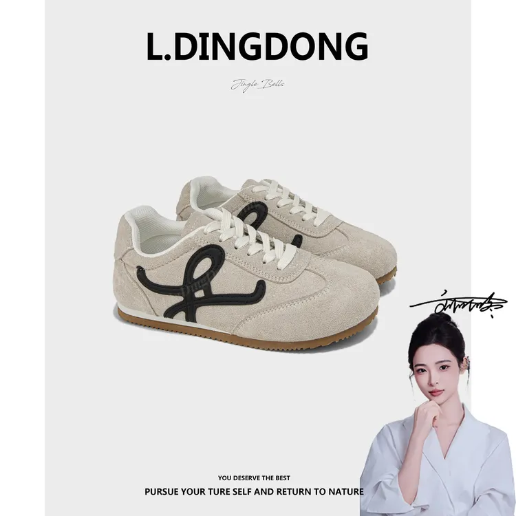 【刘叮咚女鞋】平底德训鞋2025年新款阿甘鞋女鞋休闲时尚运动鞋