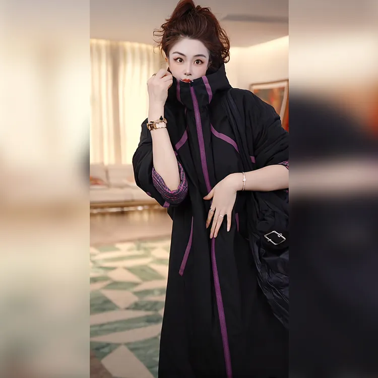 【Linda姐高端线】冬季时尚复古双面穿连帽棉服外套AF5WMF0334
