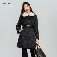 【千颂妮】冬季新款缎面绗线羽绒外套鹅绒保暖女收腰 SFCI143093