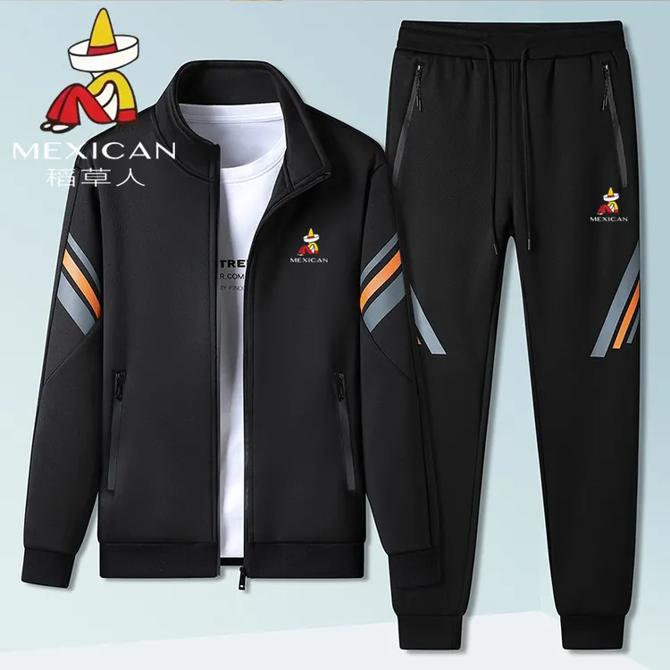 专卖立领长袖休闲男士套装爆款2025新款潮流男装