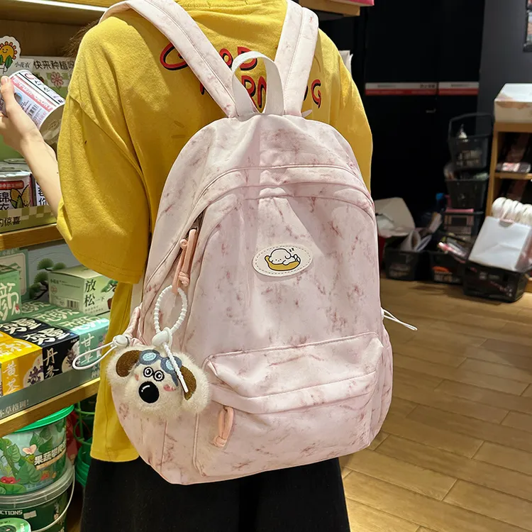 小清新书包女生初中生高中生简约百搭双肩包大学生休闲旅行背包