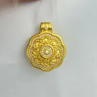 EE【秀秀专享】足金999 镶嵌5D八方来福吊坠