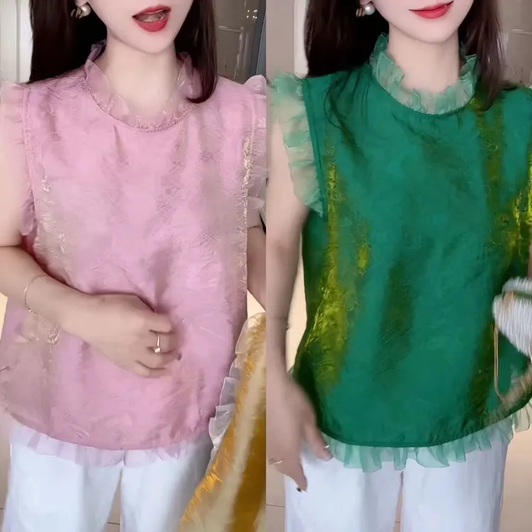 夏季宽松无袖洋气百搭小衫