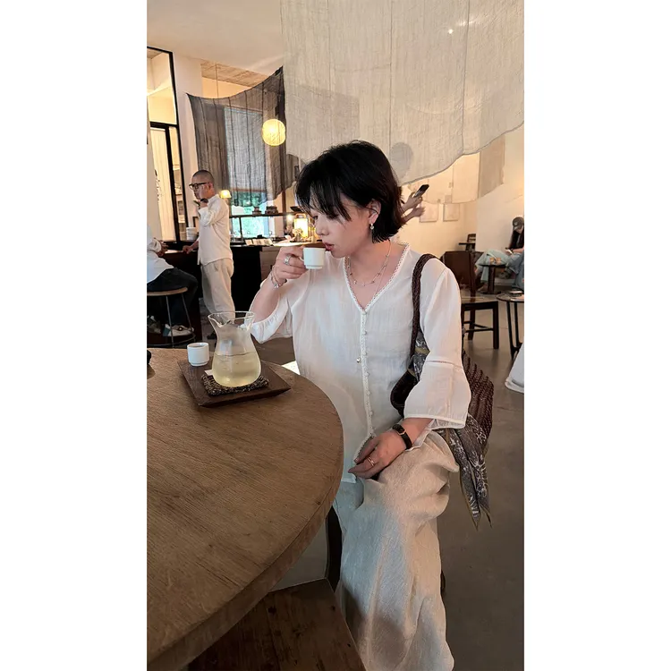 苏安家|“凉风”42支苎麻细腻夏季薄款小衫罩衫