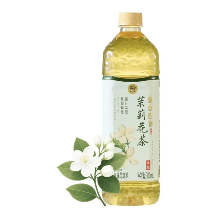 【盒马超市】馥香四窨茉莉花茶无糖饮料900ml原叶萃取0脂0糖