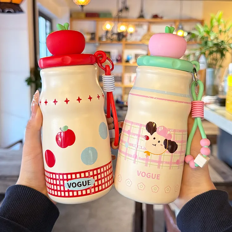 高颜值保温杯女生2025新款冬季水杯少女心吸管杯泡花茶水分离杯子