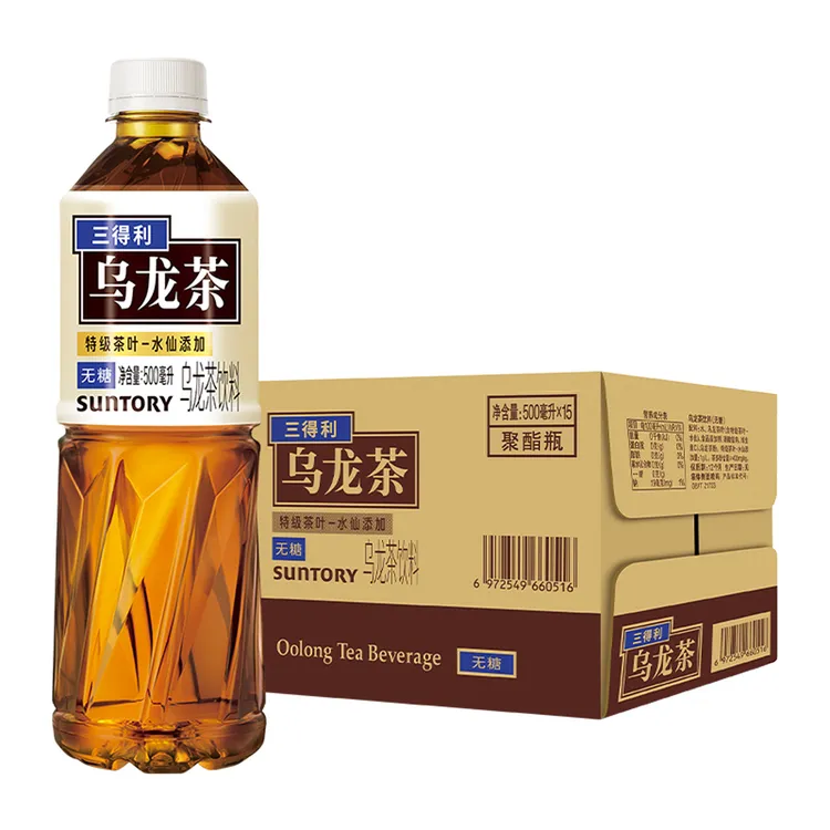 三得利乌龙茶无糖茶饮料500mL*15瓶整箱无糖茶饮料乌龙调味茶饮品