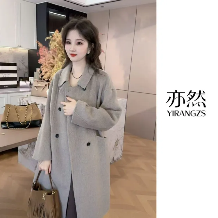 【亦然专属】伊迪卡双面羊毛大衣宽松气质百搭韩系时尚秋冬小个子