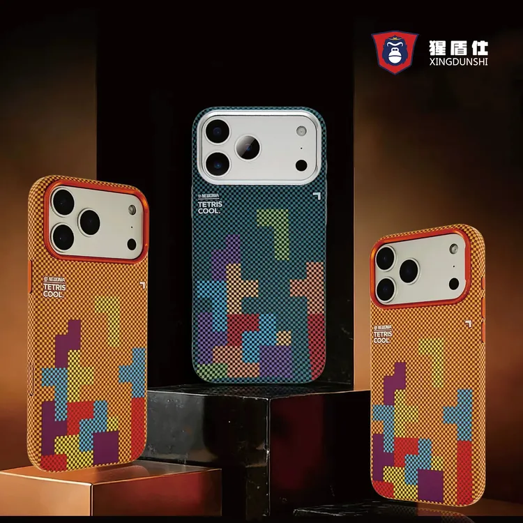 【猩盾仕Xinds】俄罗斯方块磁吸手机壳,金属镜头保护,质感很棒