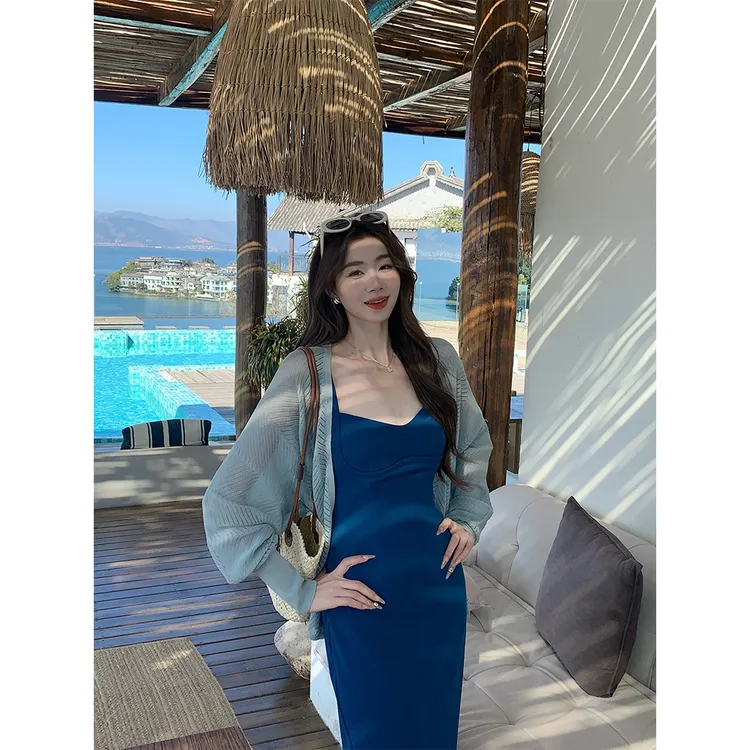 新中式国风EIA一尧半熟甜心法式气质吊带连衣裙女显瘦春复古长裙