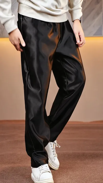 【苏杭绸庄】100%桑蚕丝70姆加绒加厚冬季保暖男裤