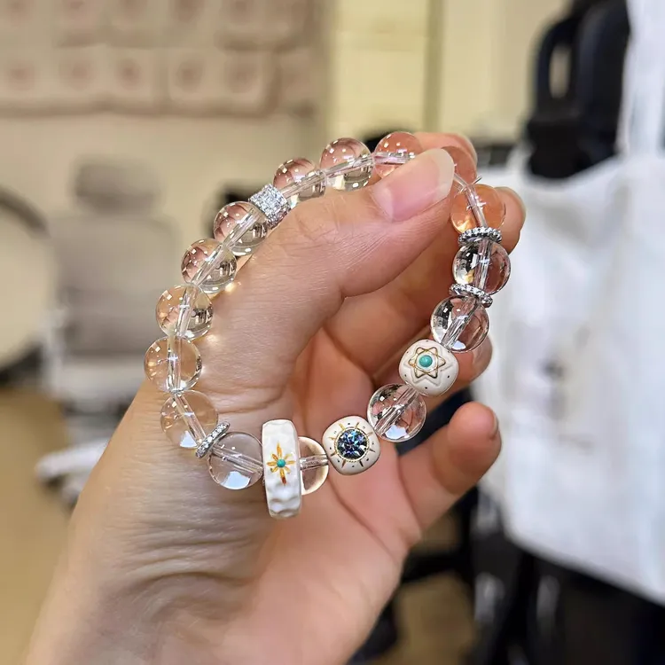 铜合金手链 爆闪闪！白色清新手串轻奢高级感2025新款爆款手链女友