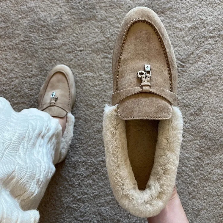 吊打市面通版～老钱风open walk 海狸毛乐福 户外悠闲鞋网红