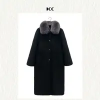 3CC【圈层二代】天丝羊绒羊毛狐狸毛可拆卸质感手工大衣ZC 1021