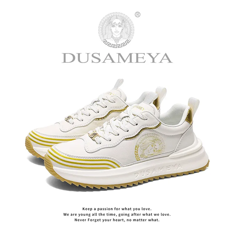 DUSAMEYA/杜莎米娅新款高端四季百搭潮鞋男士情侣增高定制鞋D6705