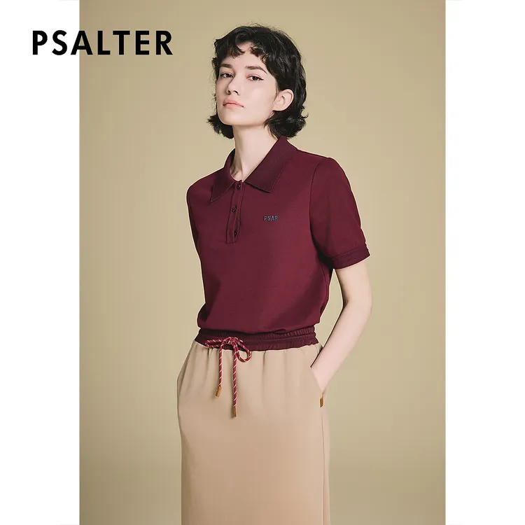 PSALTER诗篇通勤立体箱型Polo针织衫2025春安独特漂亮小衫