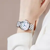心月系列 轻奢女士全自动机械腕表贝母面百搭时尚日历款（小华）