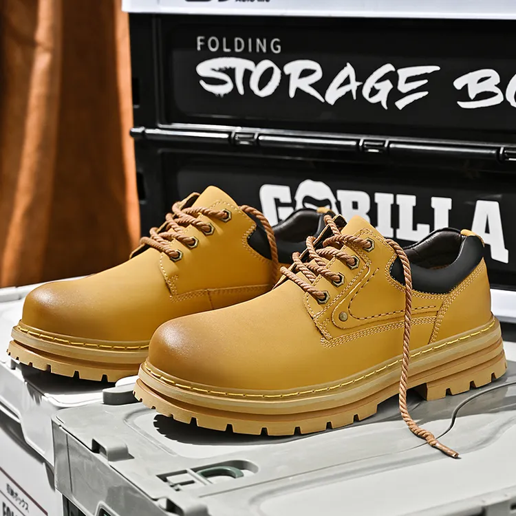 秋冬新款手工复古大头皮鞋男擦色厚底工装鞋时尚百搭休闲潮流男鞋