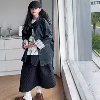 【Maila童装】女童气质立领皮衣外套春秋韩版洋气夹克外套中长款