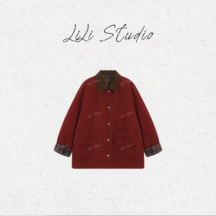 PCNY丨不理理「酒暖格调」格纹拼接纯棉灯芯绒90羽绒服