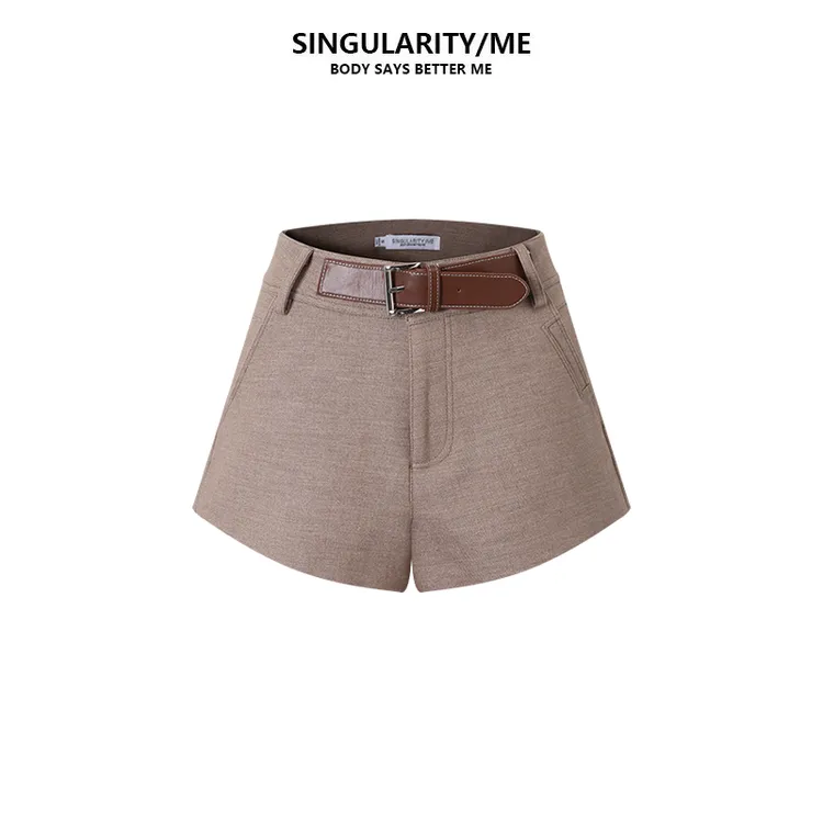 Singularity Me 9A 7114 设计皮带扣阔腿A字版显瘦百搭小个子短裤
