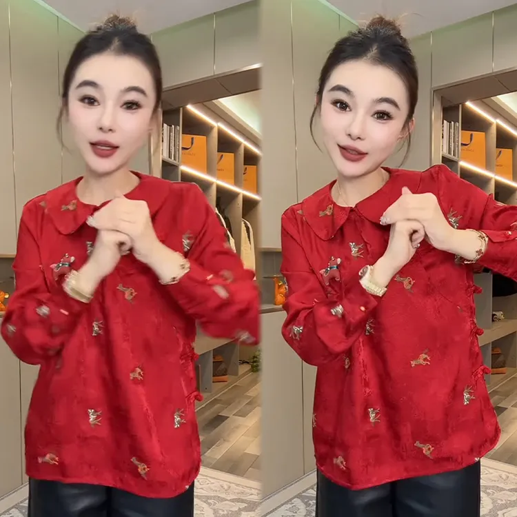 2025秋冬新款时尚显瘦气质网红高档洋气女高级百搭宽松大码衬衫潮