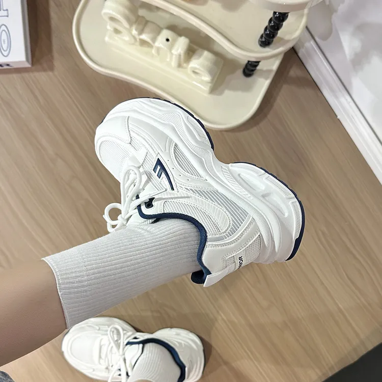 回力雾霾蓝老爹鞋女2025新款透气百搭休闲鞋厚底增高港风运动鞋女