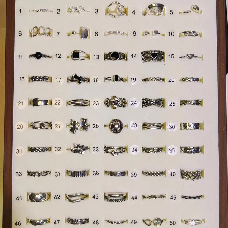 铜合金戒指 铜合金戒指编号1-50小众气质百搭款原创复古设计风