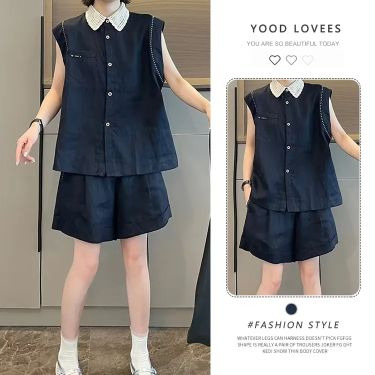 法式气质Polo领修身一整套2026年夏季新款时尚减龄潮流高级套装女