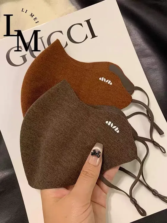 网红时尚可折叠韩版防风防护防尘透气口罩秋冬保暖成人口罩