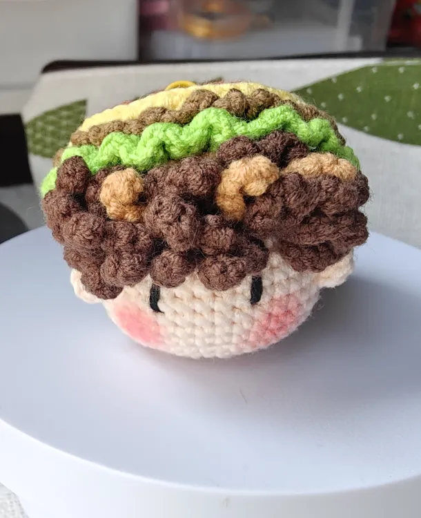 手工毛线钩织勤天玩偶挂件汉堡帽弟弟王一珩钥匙扣成品毛线编织