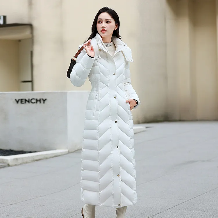 2025新款爆款羽绒服女长款过膝加厚超长到脚踝修身显瘦加长版外套