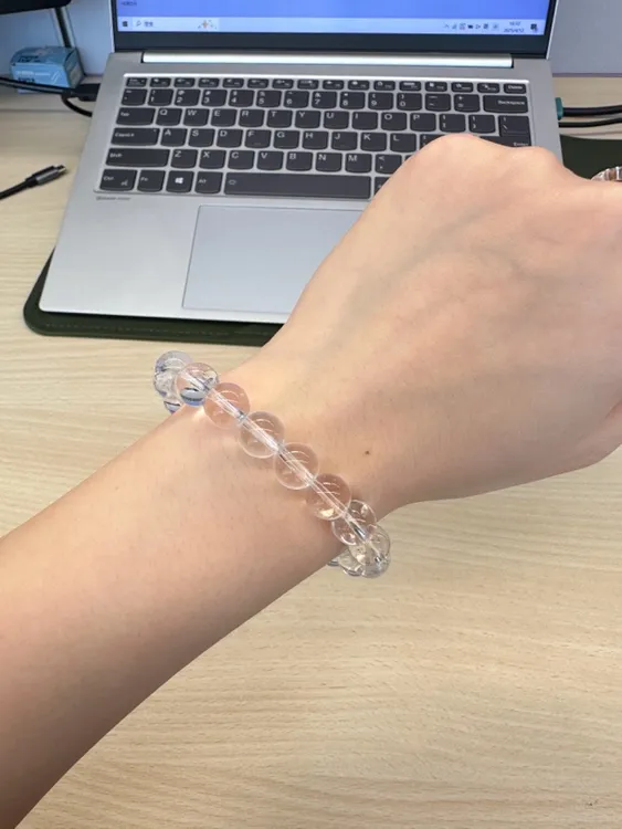 非金属仿水晶手链 东海甄选通透白手串