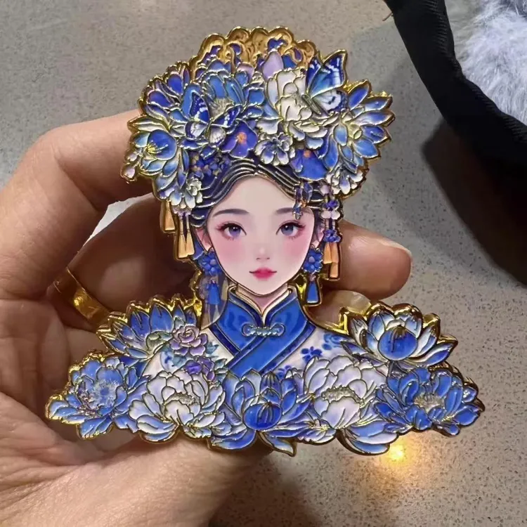 山东济南文创大明湖畔夏雨荷冰箱贴钥匙扣金属亚克力创意礼物饰品