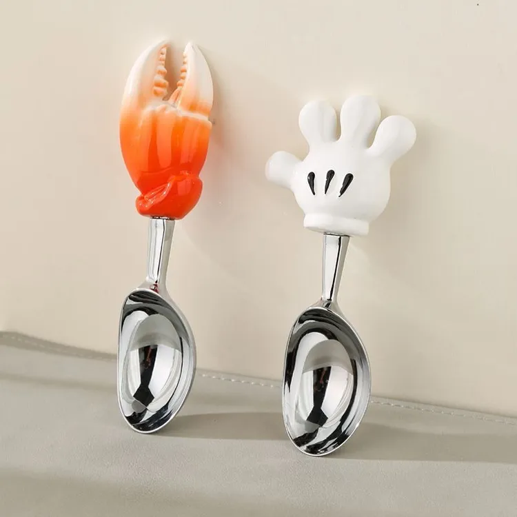挖冰激凌勺子有钱螃蟹勺子米奇头创意卡通可爱汤勺西瓜勺高颜值