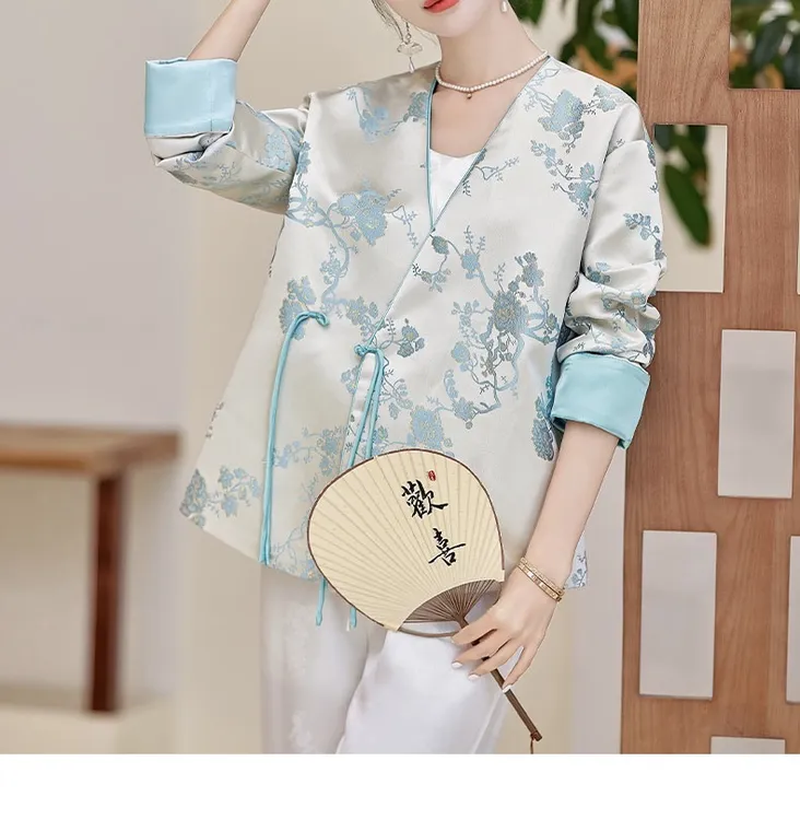 复古提花外套2025年春季新中式国风设计感小众改良汉服上衣长袖