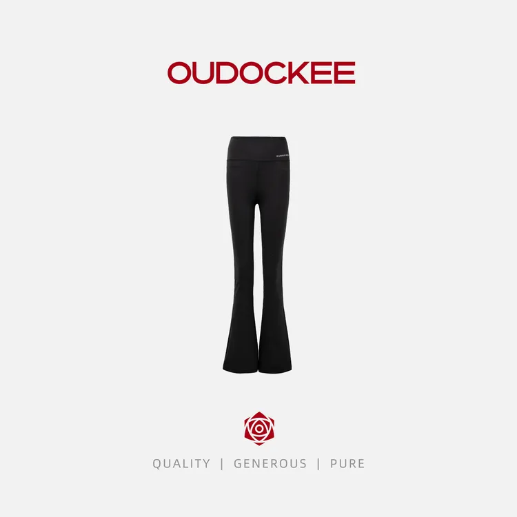 OUDOCKEE 鸥鸥【鲨鱼裤】黑色高腰收腹提臀显瘦瑜伽裤 KACE637T