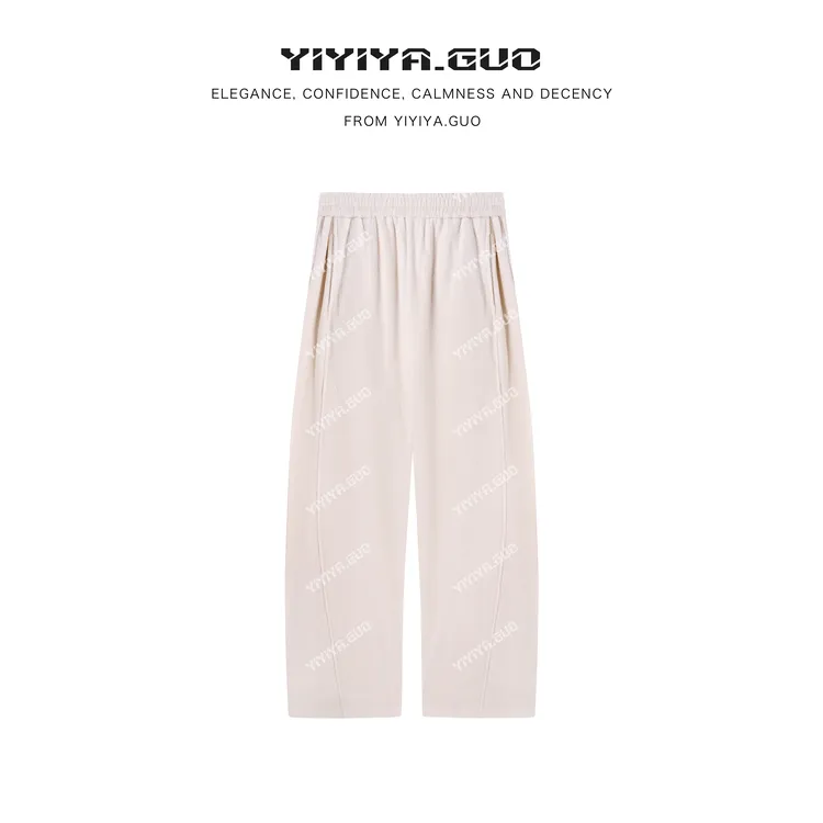 yiyiya.Guox艺艺吖【发热裤】新款纯色时尚百搭阔腿裤010094SS52