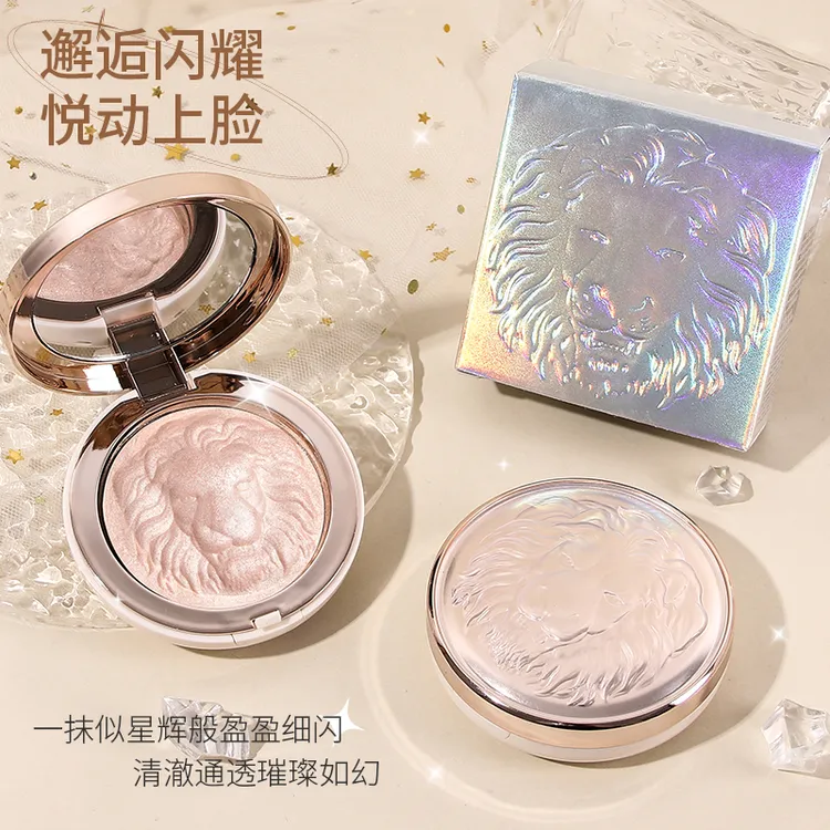 原画狮子生姜高光修容盘提亮肤色细闪塑颜立体高光粉饼修容一体盘