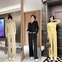 【万达百莱国际专柜】2025早秋新款~女款烫钻标休闲套装！