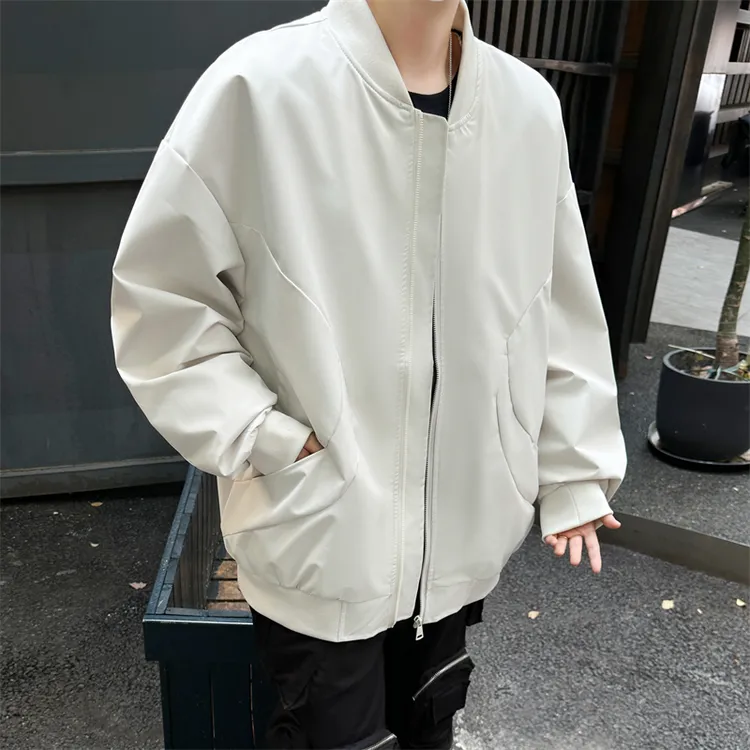 春秋季男士外套工装棒球领休闲潮牌户外冲锋防风飞行员宽松短款