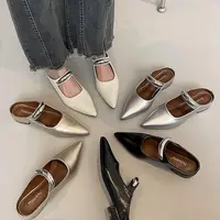 法式包头半拖鞋女外穿新款春夏穆勒鞋懒人凉拖鞋软底凉拖6202