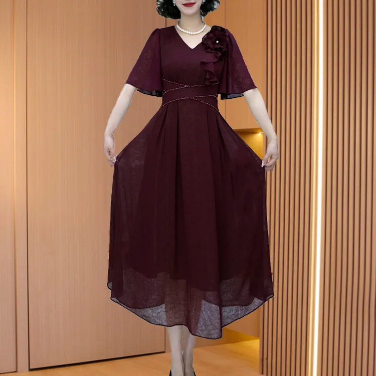 减龄广州十三行女装爆款减龄连衣裙2025春季新款气质高