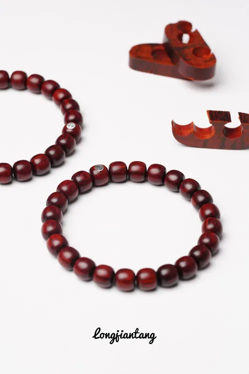 印度小叶紫檀 回流琴料9mm老型 银标款 精工手串 泷见堂